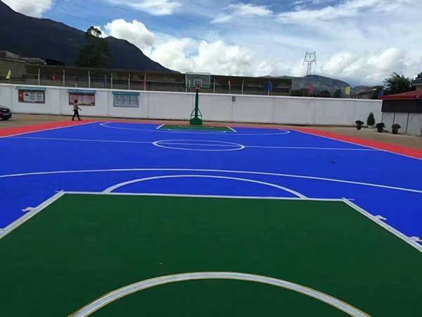 淄博部隊硅pU籃球場